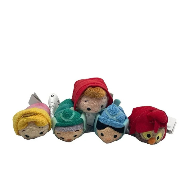 Disney Sleeping Beauty tsum tsum set of 5 Plush RARE - Picture 1 of 16